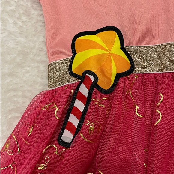 NWOT Nintendo “Kirby” Girls Hooded Cosplay Dress w/Metallic Foil Print (L) - Picture 4 of 10